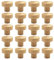 WEICHUAN 20 runde unlackierte Holzknöpfe für Schrank, Möbel, Schubladen, Griffe (Durchmesser: 3,6 cm, Höhe: 3 cm)