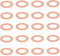MroMax M10 Copper Washers, 50Pcs Flat Penny Round Ring 16mm OD 10mm ID 1mm Thick Metal Spacer Repair Washer for Screws Bolts