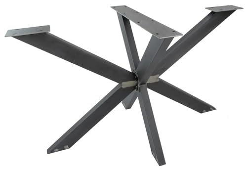 Natural Goods Berlin 1x Tisch-Gestell Spider | Schwerlast Tisch-Beine Industrial aus Metall | Einfache Montage | Tisch-Kufen für DIY-Projekte wie Schreibtisch & Esstisch | Tisch-Füße 71x68x120 cm