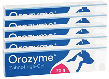 emmi-pet 5x Orozyme Zahnpflege-Gel für Hunde & Katzen mit Selbstreinigungsfunktion I Zahnpasta für effektive Maulhygiene I Hundezahnpasta gegen Zahnstein, Mundgeruch & für die optimale Balance