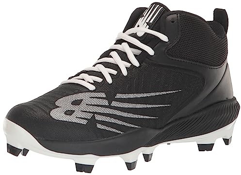 New Balance mens Fuelcell 4040 V6 Mid-metal Baseball Shoe, Black/White, 7.5 US