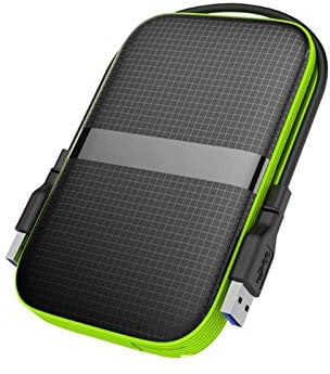 Disque dur externe HDD 2,5 4 To/2 To/1 To, USB 3.2 Gen 1 en métal de sauvegarde portable, convient pour PC, ordinateur de bureau, ordinateur portable, MacBook, Xbox One, PS4, Smart TV (4 To, vert)