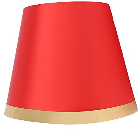 Stoff Lampenschirm Europäischen Stil Moderner Lampenschirm für E27 Tischlampe und Stehleuchte Schlafzimmer Wohnzimmer Wohnheim Bürodekoration (Rot)
