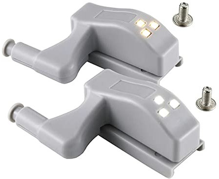 URCheers 20x LED-Schrankbeleuchtung Universalscharnier Moderne Küchenlampe Dekoration (Warmes Licht)