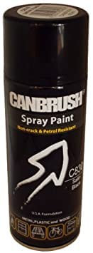 Canbrush Spray Paint for Metal Plastic and Wood (C830 Satin Black)