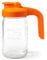 County Line Kitchen Glass Mason Jar Pitcher with Lid - Wide Mouth, 1 Quart (32 oz) - Heavy Duty, Leak Proof - Sun & Iced Tea Pitcher, Cold Brew Coffee, Breast Milk Storage, Water - Sunrise Orange