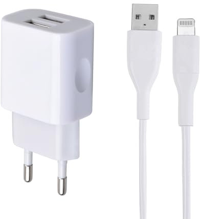 MUTTO Chargeur iPhone - Prise Chargeur USB multiple + Câble iPhone pour iPhone 14/14 Plus/14 Pro/14 Max/13/12/11 XR XS SE Mini X 8 7 6, iPad, AirPods - Embout tete Chargeur iPhone avec Câble Lightning