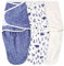 aden + anais Velboa Baby Wrap - 3 Pack, 0-3 Monate | Easy Swaddle Wrap | Einfacher Windel Change Reißverschluss | 100% Baumwollstrickträger für Neugeborene | Safari skandinavischer Himmel, 1,5 TOG
