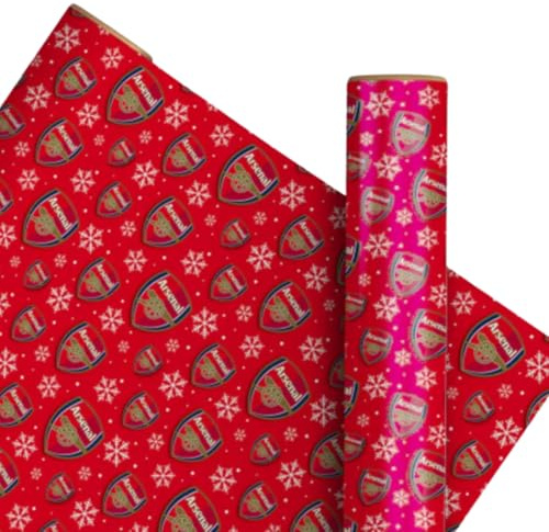 Danilo Promotions LTD Arsenal FC Christmas Wrapping Paper 3 Meter Roll