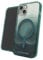 ZAGG Gear4 Milan D30 Protective Case Compatible with iPhone 14, 5G, Slim, Shockproof, Wireless Charging, (Green Swirl)