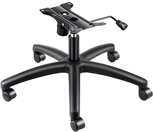 Topdeep 28 Swivel Chair Base Replacement, Office Chair Base, 350 Pounds Heavy Duty Gaming Chair Replacement Base with Bottom Plate Stand Cylinder and Casters