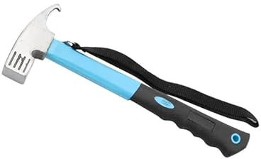yaoqijie Outdoor Camping Nagelhammer Zelt Himmel Vorhang Hammer Multifunktionaler Nagelzieher Hammer Sicherheitshammer Holzgriff Hammer Dauerhaft (Farbe: A)