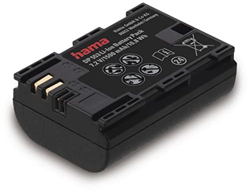 Hama Li-Ion Akku „DP553“ für Canon LP-E6 (Liion Akku, Ersatzakku, Akku Pack, Akku 1500mAh, Akku für EOS 70D EOS 60D EOS 7D EOS 6D EOS 5D) Schwarz