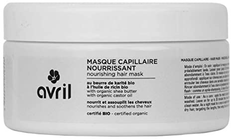 Avril - Masque Capillaire Nourrissant - Beurre de Karité Bio, Huile de Ricin Bio - 98% d'Origine Naturelle - Certifié Bio Ecocert - Fabriqué en France - 200ml