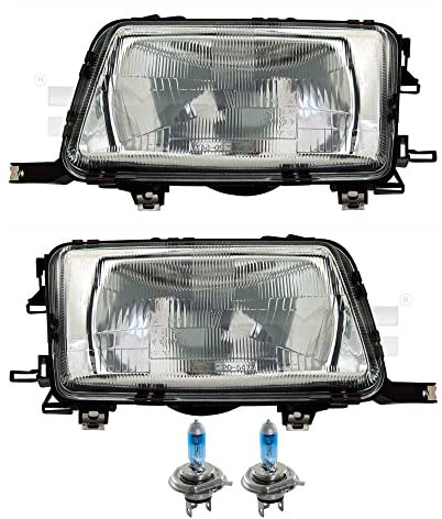 EISENFELS Set 106571466 erstellt mit Scheinwerfer links und rechts + COOL BLUE INTENSE H4 Leuchtmittel kompatibel mit 80 8C B4 8C5