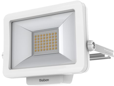 Theben 1020692 theLeda B20L W WH Projecteur à LED de 20 W, rotatif à 360°, 3000 K, blanc chaud
