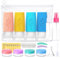 Lovcoyo 17 Pièces Flacons de Voyage Kit , 90mlx4 Bouteille de Voyage Étanches Silicone sans BPA,Convient Aux Lotions, Shampoings, Cosmétiques Camping, Courts Voyages.
