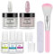 lofuanna Lofuanna Dip Pulver Nagel Starter Kit,2 Colors Dipping Powder mit Base/Top Coat/Activator,9Pcs Dip Puder System Keine Nagellampe Erforderlich für DIY Dip Maniküre Set (Glitter Set)