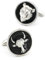 YAHOYA Herren Bull &; Bär Stock Manschettenknöpfe Qualität Kupfer Material Schwarze Farbe Tier Design Manschettenknöpfe