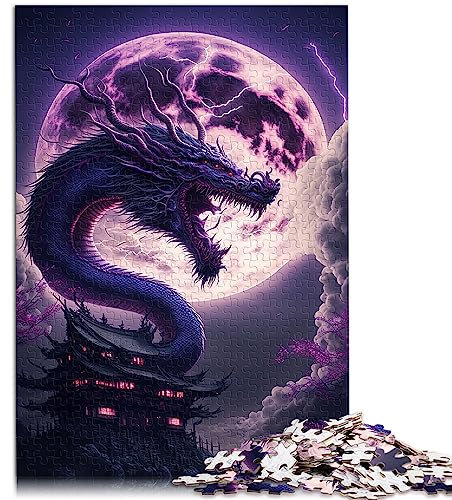 Puzzle für Erwachsene, Drachen, 1000 Teile, Holzpuzzles für Erwachsene und Kinder ab 12 Jahren, schwierige schwere Puzzles für Frauen und Männer, Größe: 50x75 cm