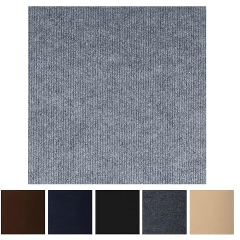 SOOKEA Teppichfliesen zum Abziehen und Aufkleben, selbstklebende Teppichbodenfliesen, 20 m², rutschfeste Quadrate, weich gepolsterte Teppichfliesen für Küche, Schlafzimmer, drinnen und draußen (30,5 x