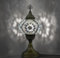 VALVELLO | Lampe Turque | Blanc | Marocaine en Mosaïque, Fait Main, Veilleuse, Vintage, Lampe de Table en Verre Décorative pour Chambre, Bureau, Salon et Cadeau pour les Jours Spéciaux