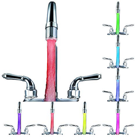 7 Farben LED Faucet Aerator Sprayer Part Temperature Sensor LED Light Faucet Aerator for Kitchen Sink Bathroom Shower