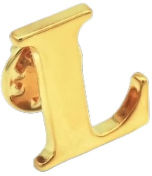 Klassischer Stil, goldener Buchstabe, vergoldete Brosche, Anstecknadel für Herren, Damen, Hut, Schal, Rucksack, Abzeichen, Schmuck