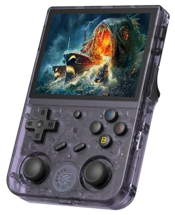 Anbernic RG353V Consola de Juegos portátil Pantalla IPS de 3.5 Pulgadas 640*480 Batería de 3200mAh (Morado)