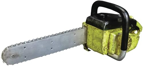 Trick Or Treat Studios Sierra Mecánica Réplica Cuchillo de Cadena con Sonido 76 cm - Adultos - Fans de Películas de Terror - Masculino - Prop - VHF - Negro