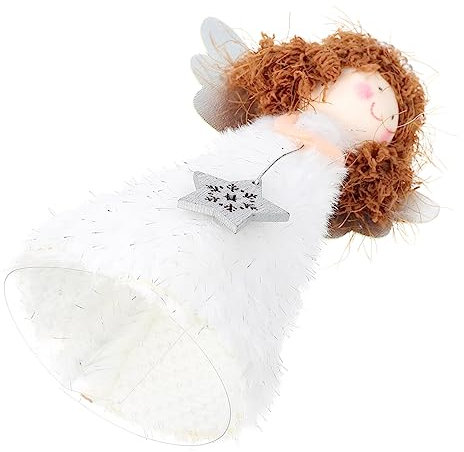 Ciieeo Engel Weihnachten Baumspitze Dekoration Faser Engel Ornament für Weihnachten Weiß Figur Hause und