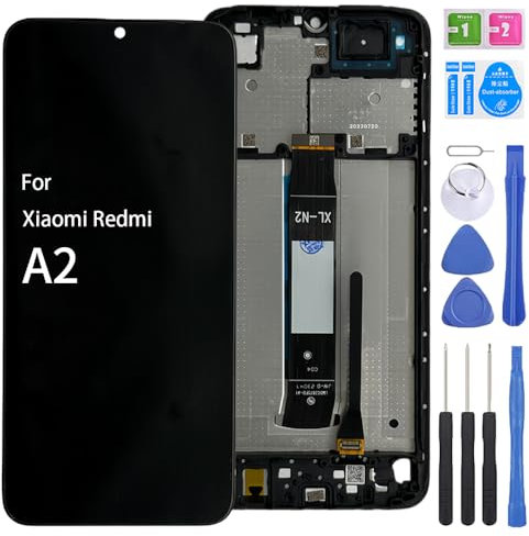 iYAiYO Pantalla LCD Digitalizador Pantalla Táctil Recambio Compatible con Redmi A2 23028RN4DG 23026RN54G Pantalla Completa con Marco Negro