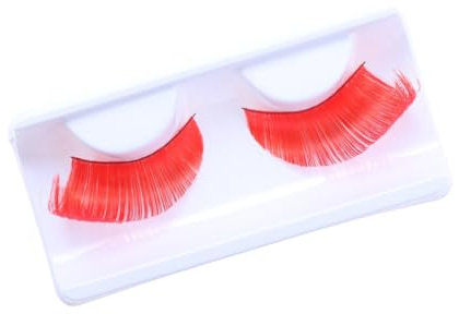 MAGICLULU Faux Cils Longs Cils De Couleur Cils De Fête Rouge