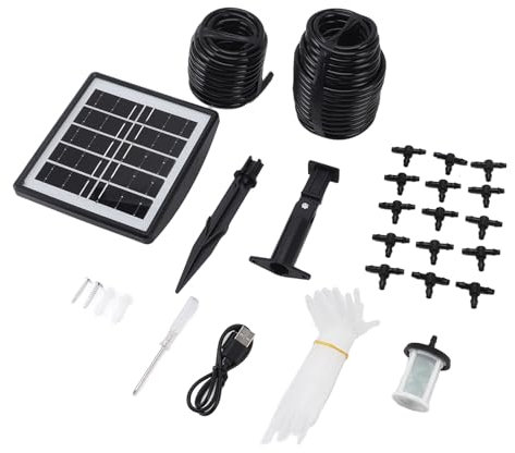 Heaveant Solares Automatisches Tropfbewässerungsset, Solarbetriebene Automatische Pflanzenbewässerung, Solarbetriebenes Automatisches Einfaches DIY-Bewässerungsgerät