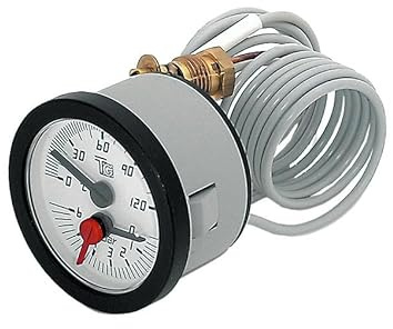 Eingebautes Thermomanometer ø 52 mit Kappe.1.5mt Skala 120°c-6bar att.1/4 gas