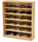 CODOHI Bambus-Sonnenbrillen-Vitrine, Wandmontage, Sonnenbrillen-Organizer, großer Brillen-Displayhalter, Brillen-Aufbewahrungsbox, Bambus-Schattenbox für Sonnenbrillen, Brillenregale, 33 x 38,6 cm