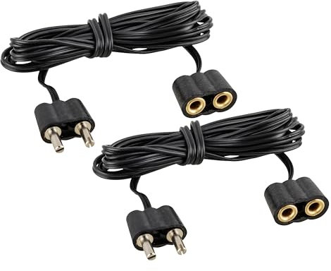 2er-Set VERLÄNGERUNGSKABEL mit Stecker für KRIPPENBELEUCHTUNG [je 1 Meter lang] Krippenzubehör, Krippenbedarf/Zubehör für Weihnachtskrippen