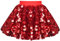 Mädchen Rock rot Hohe Taille Blendend Pailletten Party Ballett Tanzen Feier Gr. 110,Rot,110