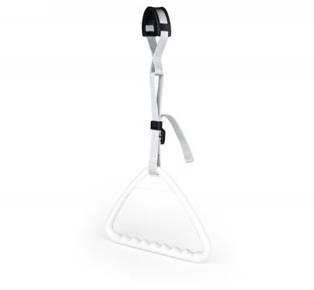 Triangelgriff für Bettaufrichter, Bettgalgen mit Aufrichtgurt und Handfasser – Bettgriff für Aufrichthilfen, stabil und verstellbar, geeignet für Krankenbett, Pflegebett