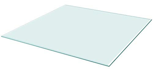 IKAYAA Superficie de Mesa Vidrio Templado Transparente 80x80 cm, Cristal para Mesa, Encimera Baño, Tablero Mesa Comedor Tables