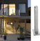 Quadratische Geländerpfosten aus Glas, robuste Schienenhalterungen für Treppenhäuser, Säulen für Balkon, Deck, Treppe, Silber, 120 cm