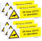 SAFETYKING® 6 PCS 4pc CCTV In Operation Sign Sticker 150mmx15mm CCTV Sign Outdoor CCTV Stickers for Windows - CCTV Sticker Self Adhesive Vinyl CCTV Signs 24hr CCTV Warning Signs for Home CCTV Signage