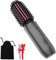 Rechargeable Cordless Hair Curling Brush,Travel Hot Curler Comb, 3-in-1 Portable Wave Curling Iron Brush, 1.5″ Ionic Heated Curlers Brushes, USB Hair Curler Styler for Home Office and Travel, Grey
