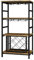 Vicco Weinregal Vela, Flaschenregal, Eiche rustikal, 50 x 100 cm mit Glashalter