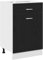vidaXL engineered wood kitchen cabinet/black oak cupboards indoor storage solution/modern 50x46x81.5 cm single door kitchen unit