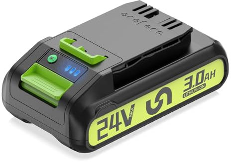 24V 3Ah Batteria di Ricambio per Greenworks 29842 29852 BAG709 BAG710 Compatibile con Greenworks 24V Utensili Elettrici senza Fili 20352 22232 2508302