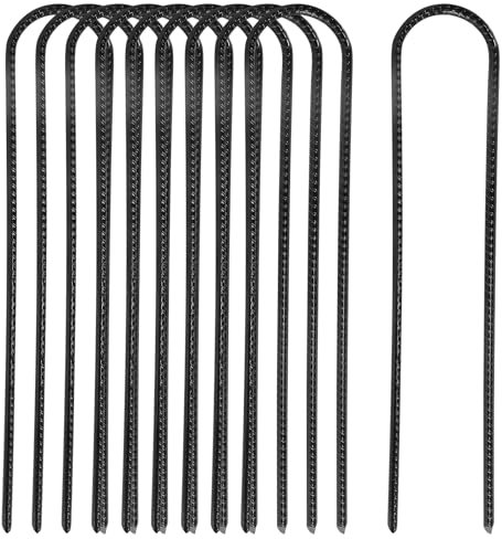 10 Stück Bodenanker Trampolin, 30 cm Erdanker Bodenanker, U förmige Erdanker Zeltheringe Bodenhaken für Pflanzen Bewehrungsstab Zeltheringe für Trampoline Garten Schaukeln Zaun Camping