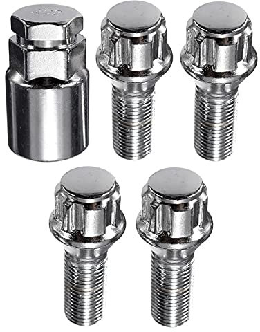 Tornillos de Rueda Coche, 5pcs / Set Tornillos De Bloqueo De La Rueda De La Aleación De Bloqueo De Seguridad De Seguridad