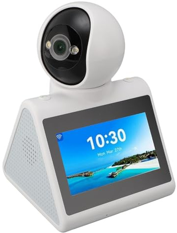 Yanmis Zwei -Wege -Videokamera, AI Voice Version 1080p 2MP HD Home Home Security Camera EIN klick -Videoanruf, Tägliche Uhrenerinnerung, Anrufgeräte für Opa