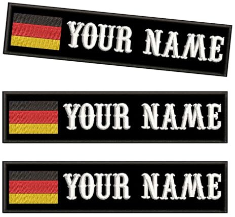 Benutzerdefinierte Militär Namenspatch, Personalisierte Namensschilder mit gesticktem Text, Taktischer Namensaufnäher zum Aufbügeln/Klettverschluss für Motorradrucksäcke, Jacken, Westen